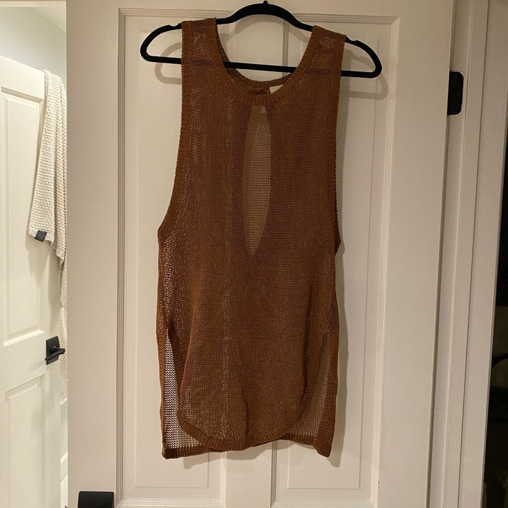 Mesh knit tank